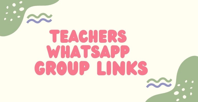 Teachers WhatsApp Group Links